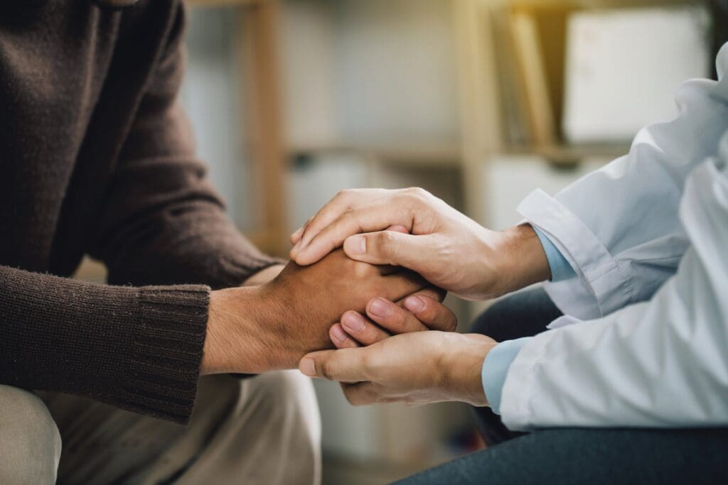 Man receives support during rehab in Lebanon