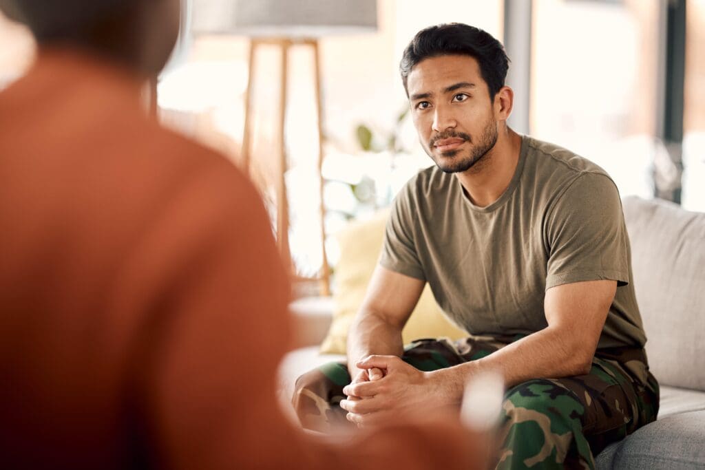 veteran in therapy during rehab program near Spring HIll, TN