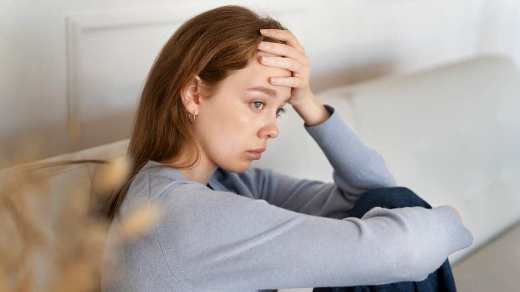 A woman struggling with Xanax abuse.