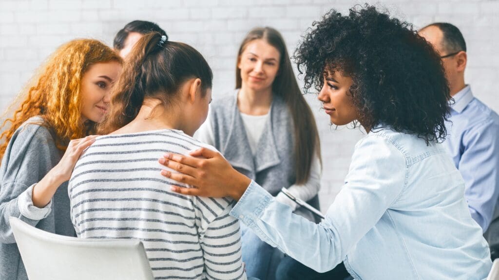 A woman receives support during IOP in Murfreesboro,TN