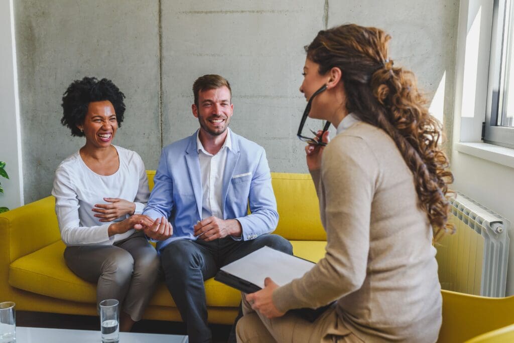 A therapist works with a couple to teach them how to help a partner with addiction