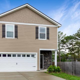 outside garage door and driveway