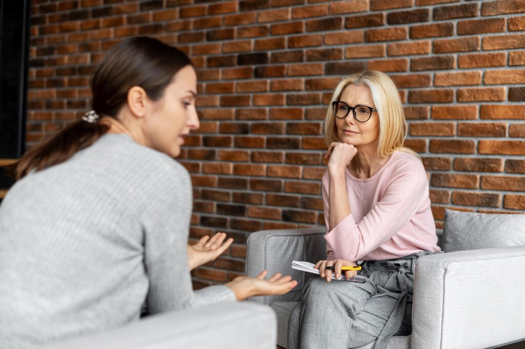 A woman seeks tennessee addiction treatment through Tulip Hill recovery.