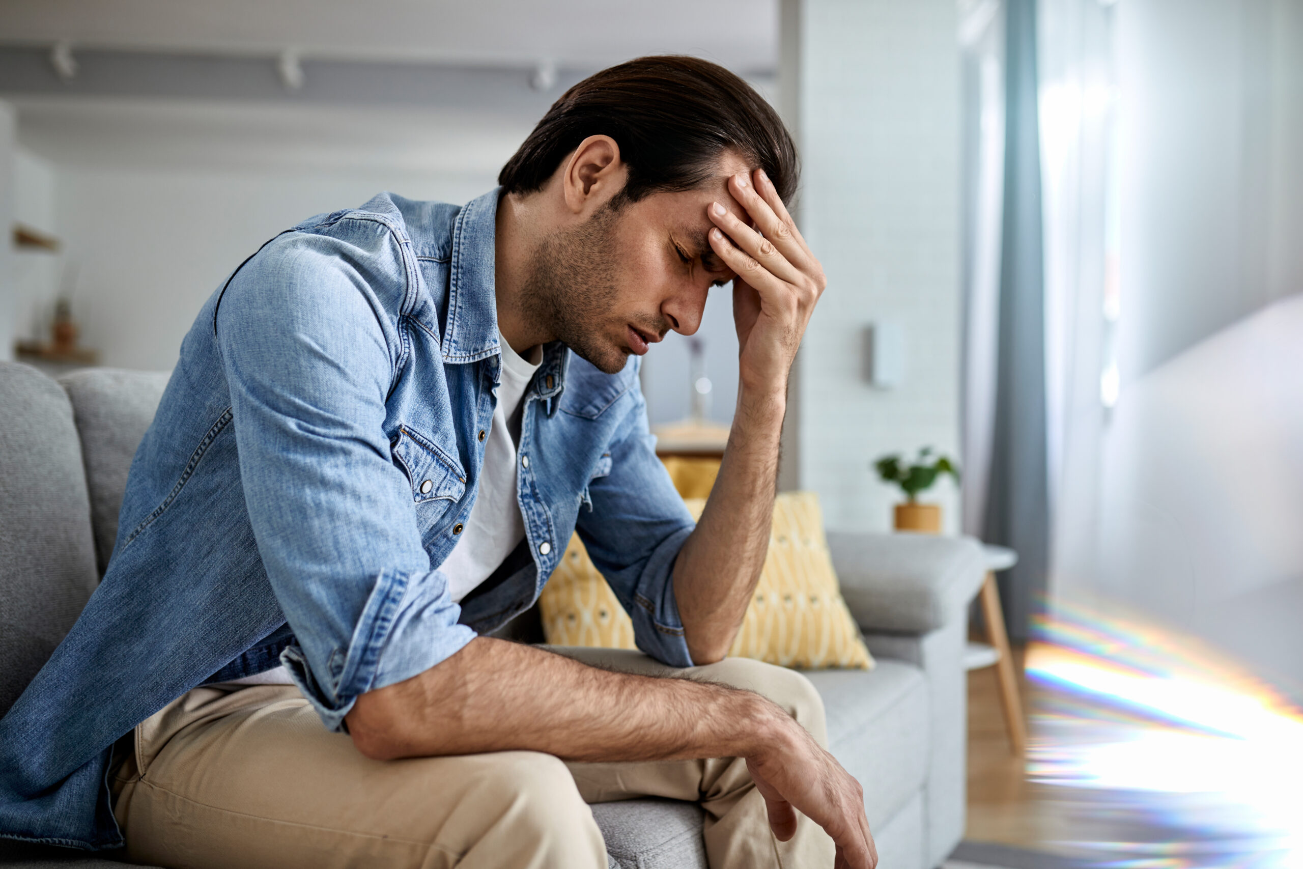 Person experiencing anxiety symptoms