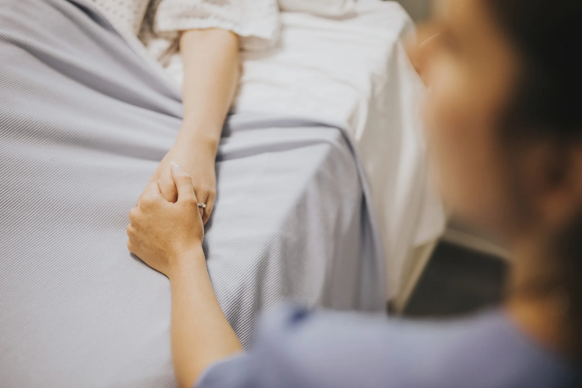 Nurse offering compassionate support to a patient during addiction treatment